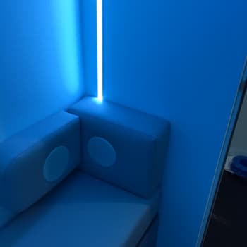 LED lights and chair